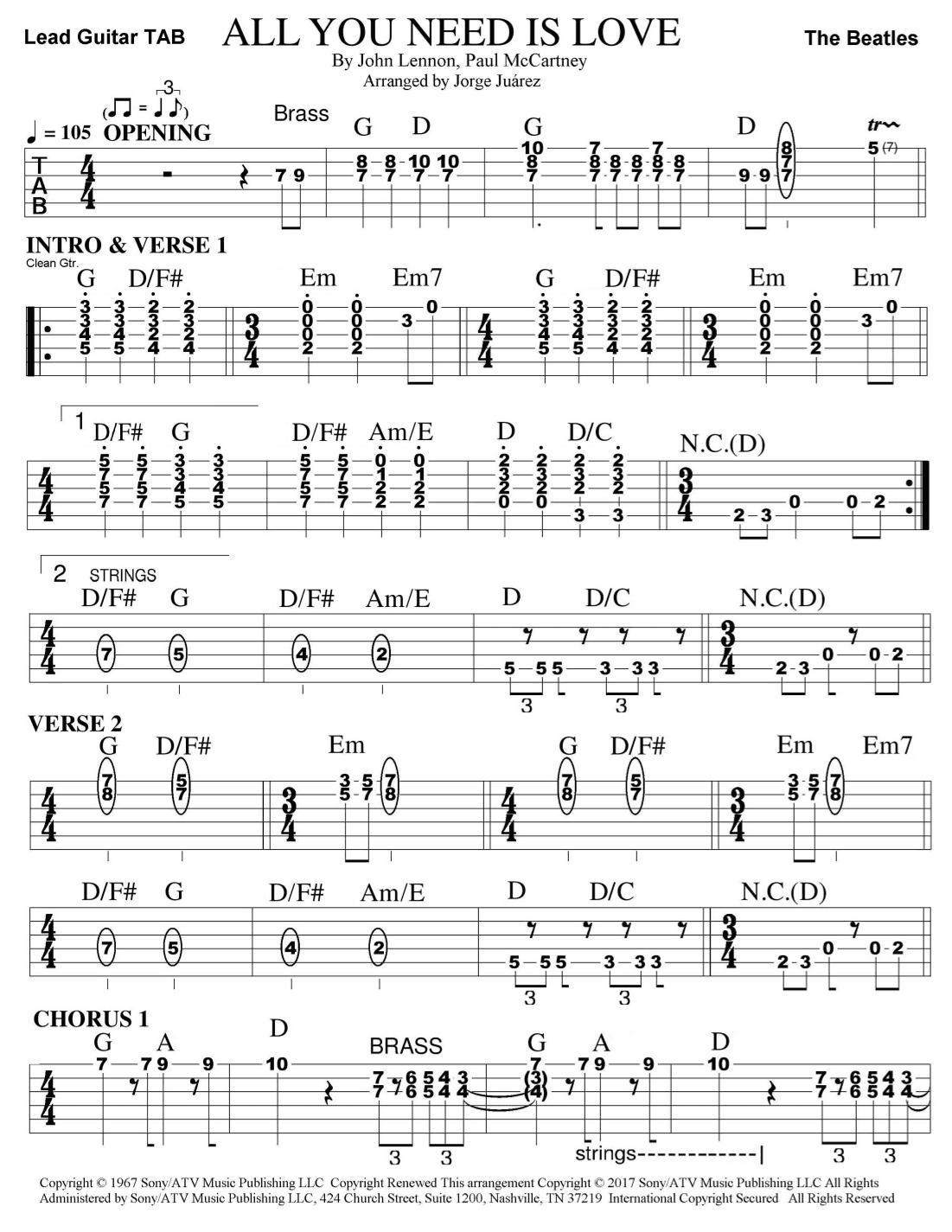 All You Need Is Love (arr. Jorge Juárez)