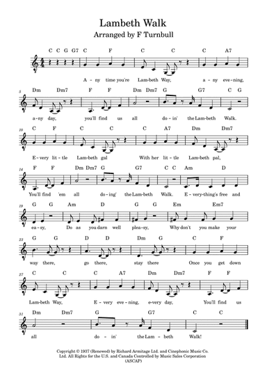 Lambeth Walk (arr. F Turnbull)