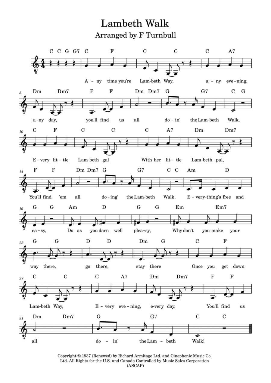 Lambeth Walk (arr. F Turnbull)