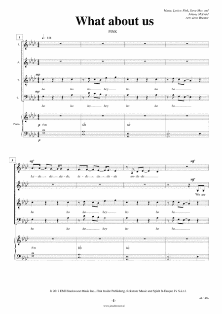 What About Us (arr. Jetse Bremer)