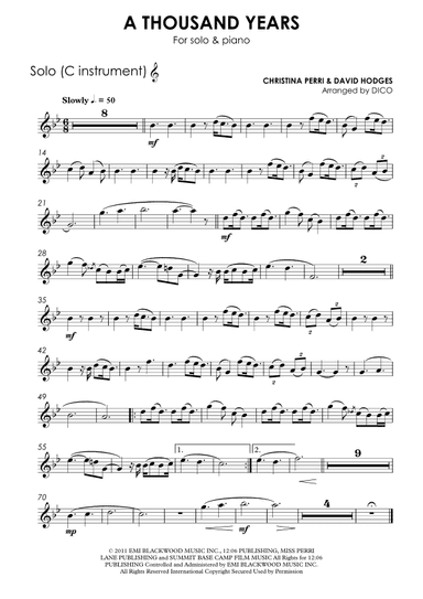 A Thousand Years (part 2) (arr. Dico)