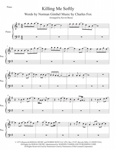 Killing Me Softly With His Song (arr. Kevin Busse)