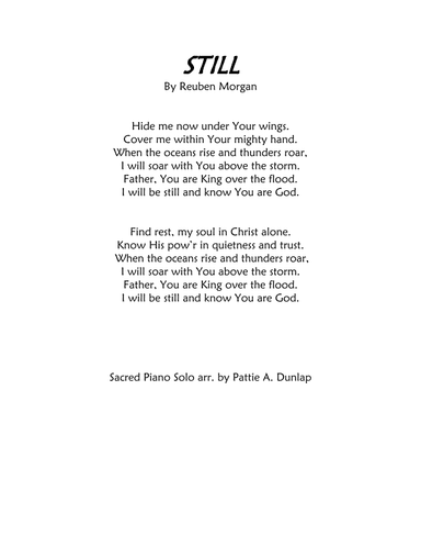 Still (arr. Pattie A. Dunlap)
