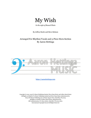 My Wish (arr. Aaron Hettinga)