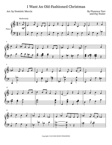 I Want An Old-fashioned Christmas (arr. Dominic Meccia)