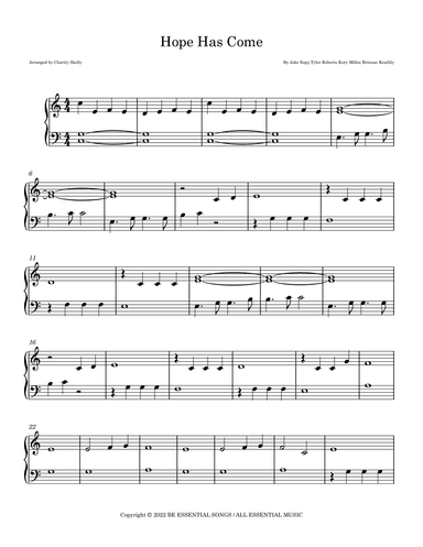 Hope Has Come (behold Him) (arr. Charity Skelly)