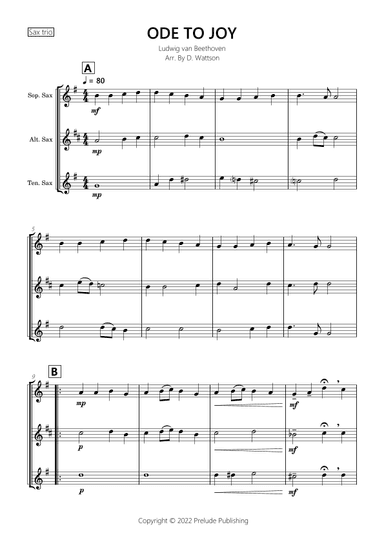 Ode To Joy (arr. D. Wattson)