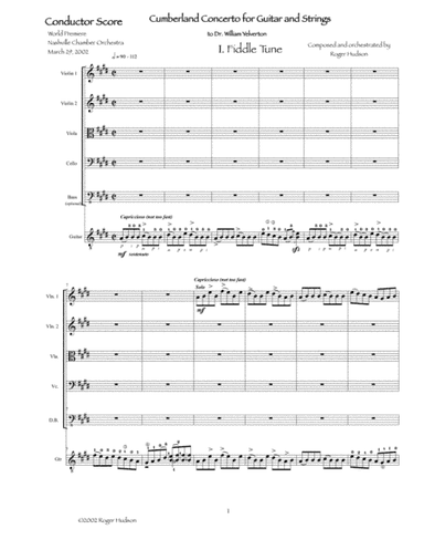 Cumberland Concerto for Guitar and Strings