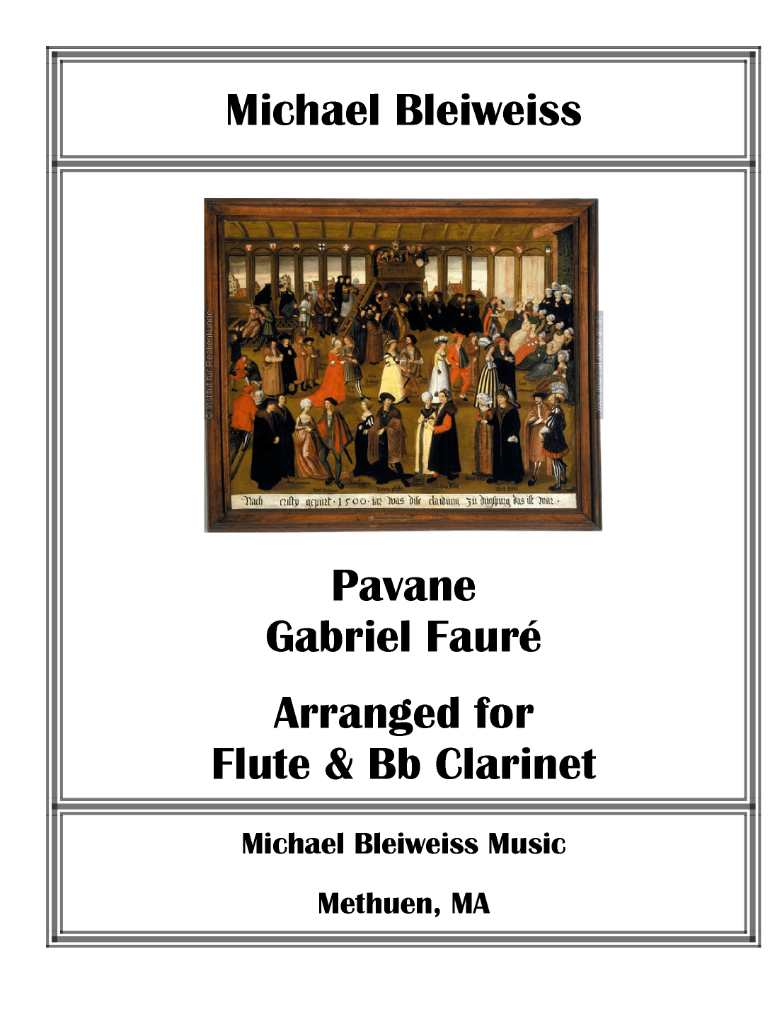 Pavane for Flute and Bb Clarinet (arr. Michael Bleiweiss)