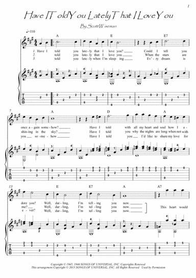 Have I Told You Lately That I Love You (arr. PianoSheetNow)