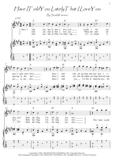 Have I Told You Lately That I Love You (arr. PianoSheetNow)