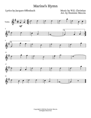 Marine's Hymn (arr. Dominic Meccia)