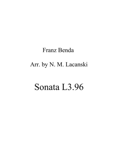Sonata L3.96 Movement 1 (arr. Nick Lacanski)