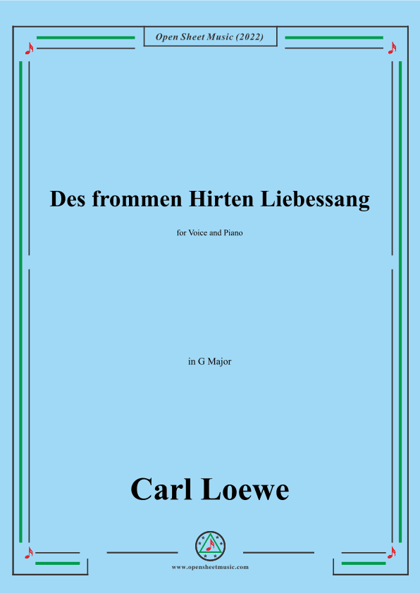 Loewe-Des frommen Hirten Liebessang,in G Major (arr. OSM Press)