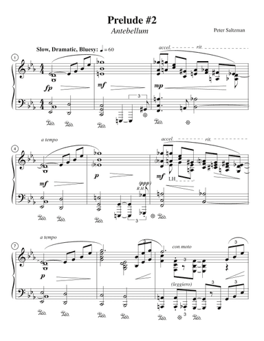Prelude #2 (Antebellum) for Piano