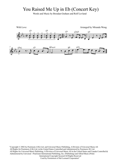 You Raise Me Up (arr. Miranda Wong)