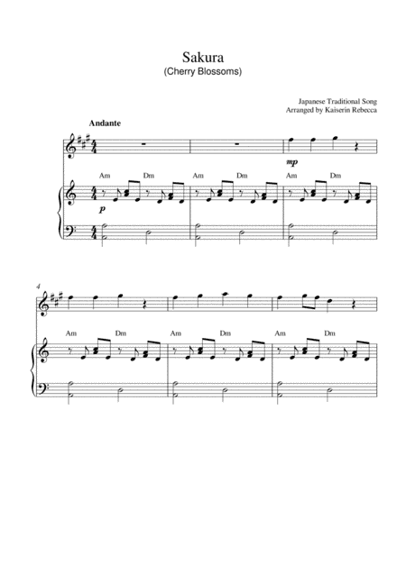 Sakura (Cherry Blossoms) (arr. Kaiserin Rebecca)