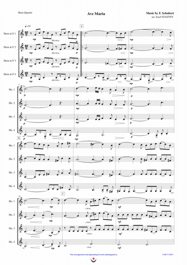 Ave Maria (Schubert) (arr. Josef STASTNY)