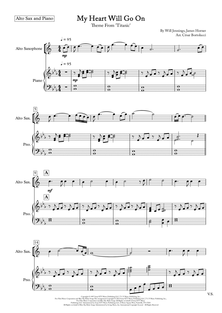 My Heart Will Go On (love Theme From 'titanic') (arr. César Bortolucci)