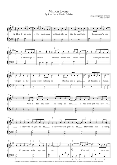 Million To One (arr. Antje Günther)