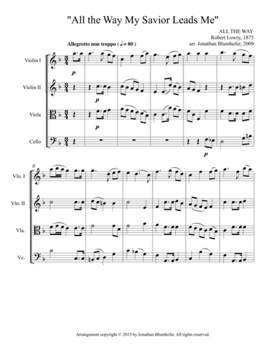 "All the Way My Savior Leads Me" (arr. Jonathan Blumhofer)