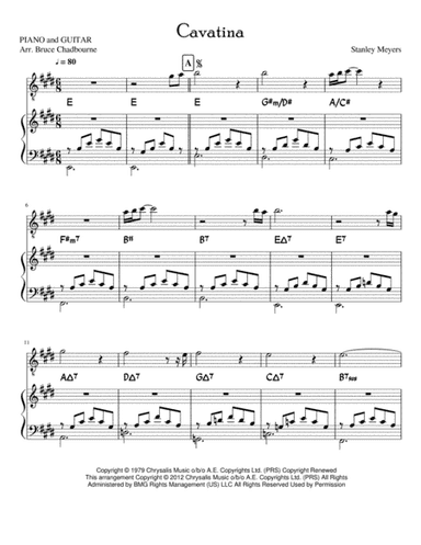 Cavatina (arr. Bruce Chadbourne)
