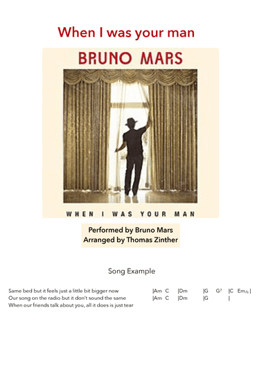 When I Was Your Man (arr. Thomas Zinther)