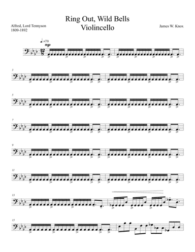 Ring out, wild bells - violincello