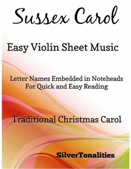 Sussex Carol Easy Violin Sheet Music (arr. SilverTonalities)