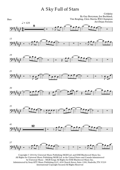 A Sky Full Of Stars (arr. Dejan Ferreira)