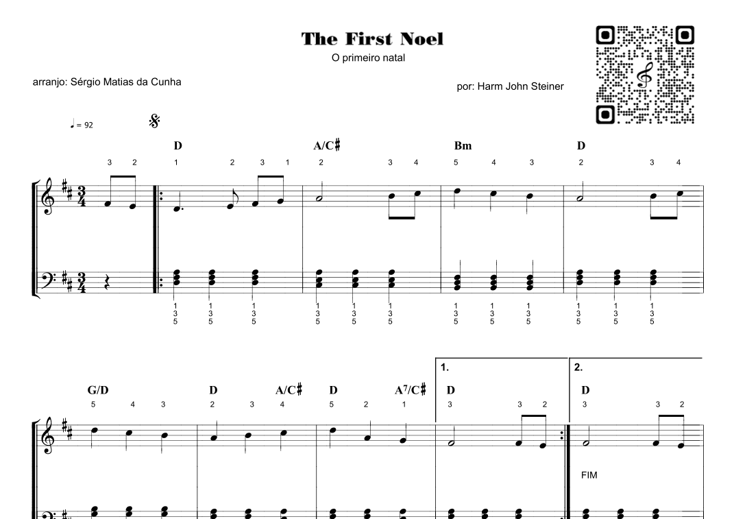 The First Noel - O primeiro natal (arr. Sérgio Matias da Cunha)