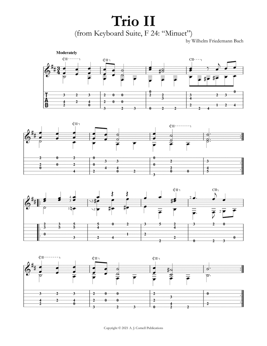 Trio II (from Keyboard Suite, F 24: "Minuet") (arr. Mark Phillips)