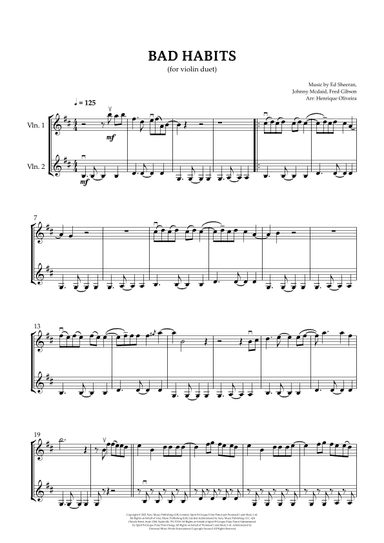 Bad Habits (arr. Henrique Oliveira)