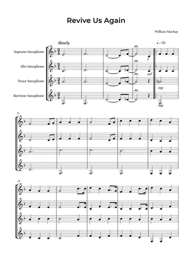 Revive Us Again (arr. Alliance Edition)