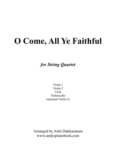 O Come, All Ye Faithful - String Quartet (arr. Antti Hakkarainen)