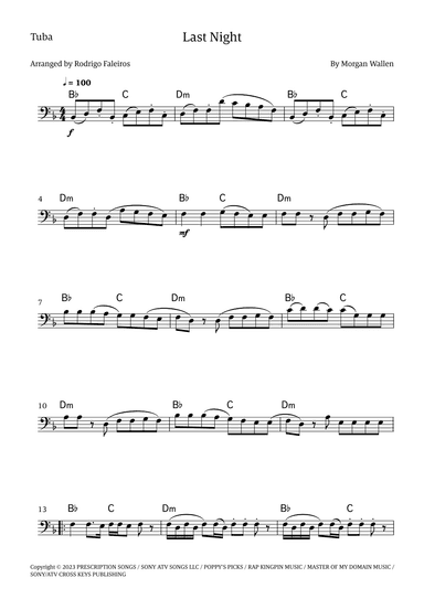 Last Night (arr. Rodrigo Faleiros)
