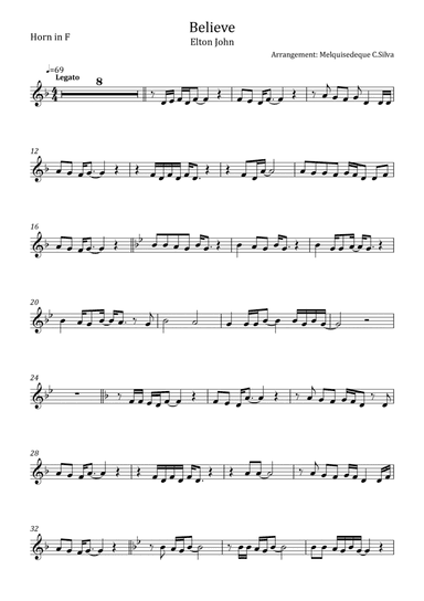 Believe (arr. Melquisedeque Carvalho Silva)