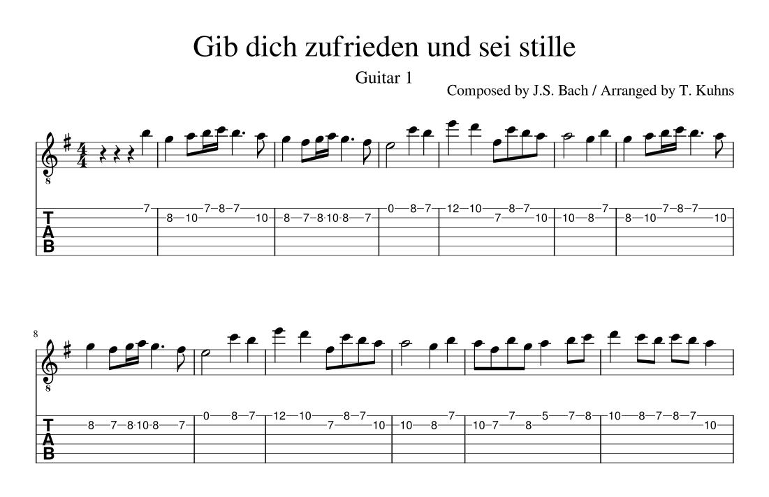 Gib dich zufrieden und sei stille (arr. Terry Kuhns)