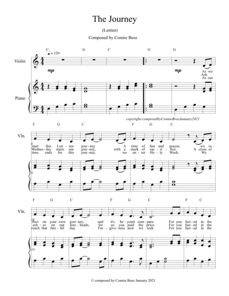 The Journey (Lenten) - violin and piano