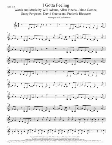 I Gotta Feeling (arr. Kevin Busse)