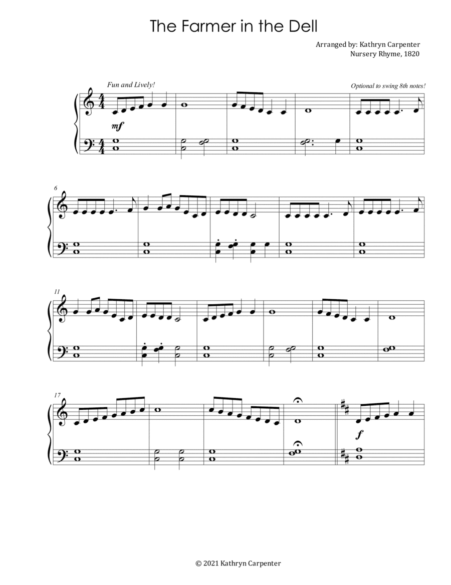 The Farmer in the Dell (arr. Kathryn Carpenter)