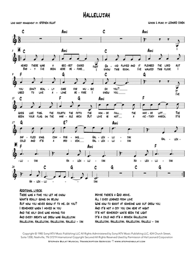 Hallelujah (arr. Stephen Bulat)