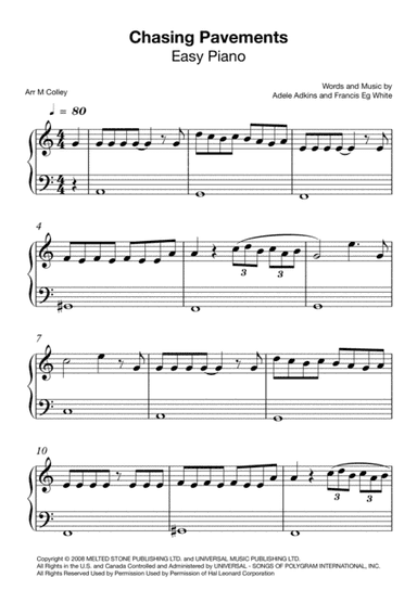 Chasing Pavements (arr. M Colley)