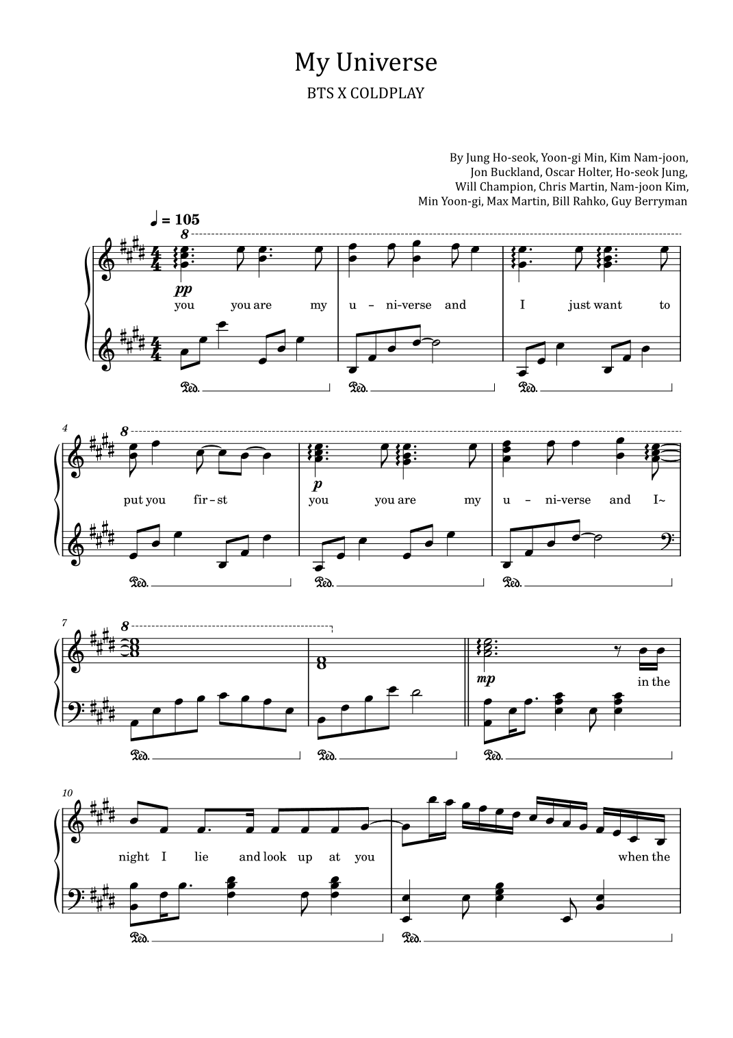 My Universe (arr. poon)