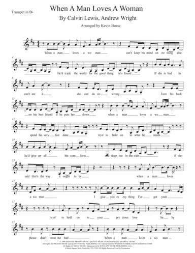 When A Man Loves A Woman (arr. Kevin Busse)