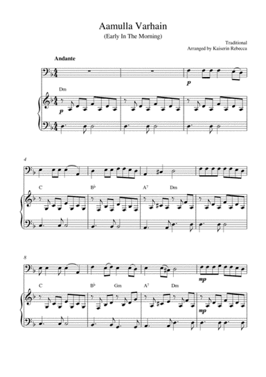 Aamulla Varhain (Early In The Morning) (arr. Kaiserin Rebecca)