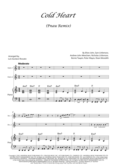 Cold Heart (pnau Remix) (arr. Luís Gustavo Rossato)