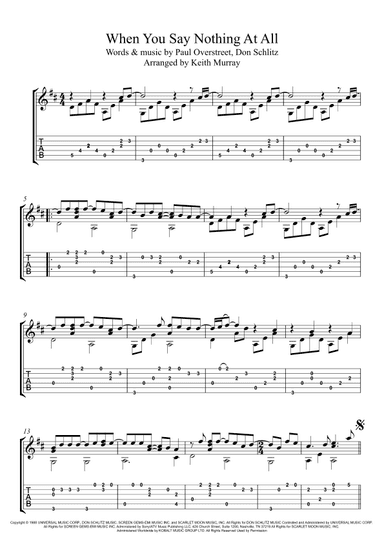 When You Say Nothing At All (arr. Keith Murray)