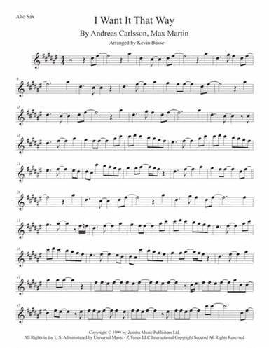 I Want It That Way (arr. Kevin Busse)