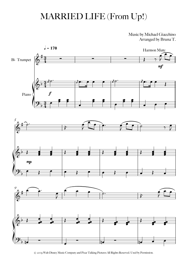 Married Life (arr. Bruna T.)